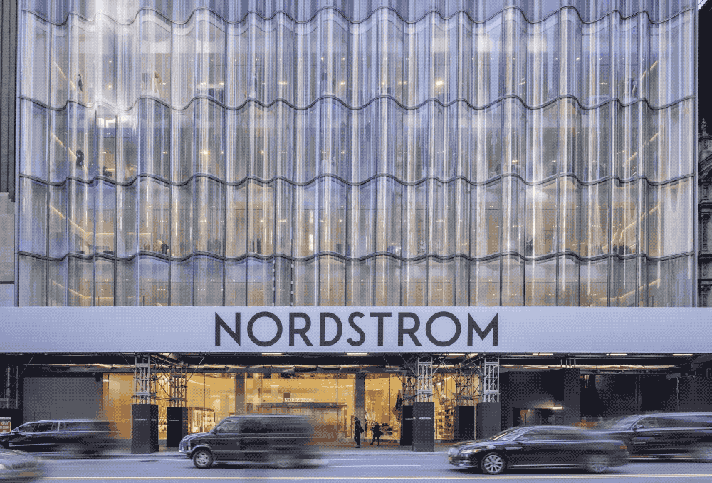 Curved glass for Nordstrom in NY