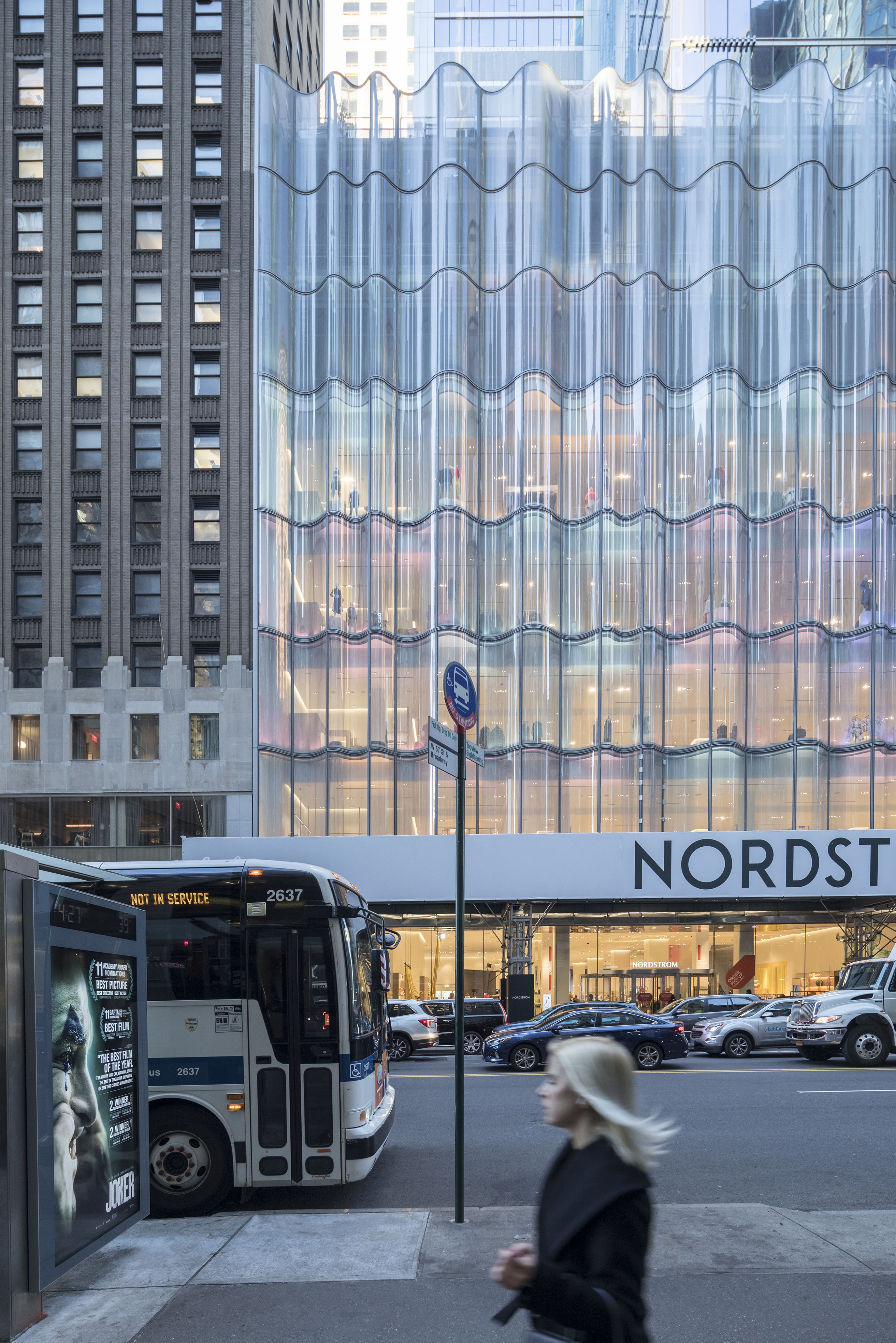 Nordstrom Opens NYC Flagship Featuring Waveforms Facade by James Carpenter  Design Associates - Interior Design